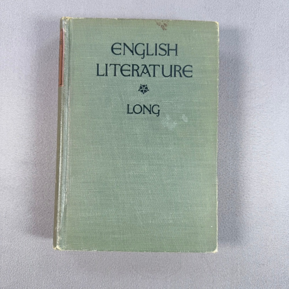 William J. Long English Literature Hardcover 1919 Ginn & Co History Textbook Art